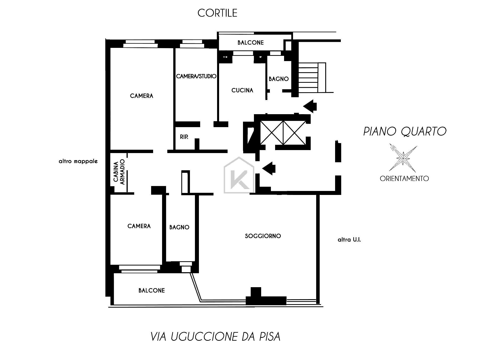 Foto 26 - Four-room apartment Via Uguccione Da Pisa, Milano - floor plans 1