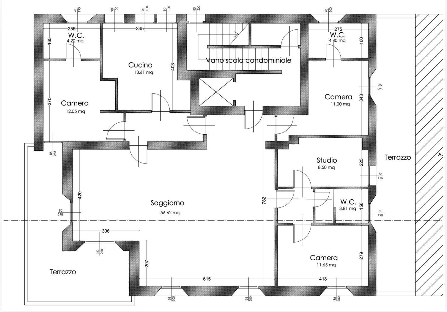 Attic via Genova, Varazze - floor plans 1