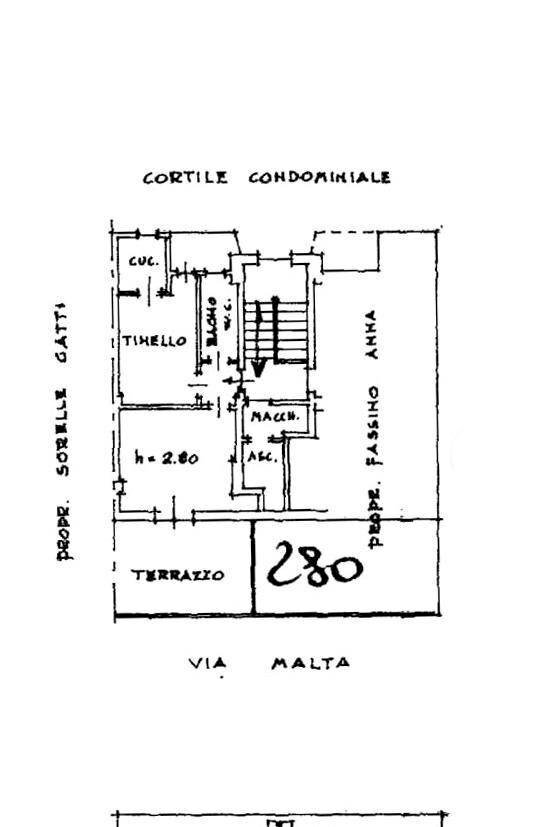 Attico via Malta, 20, Torino (zona San Paolo) - planimetria 1