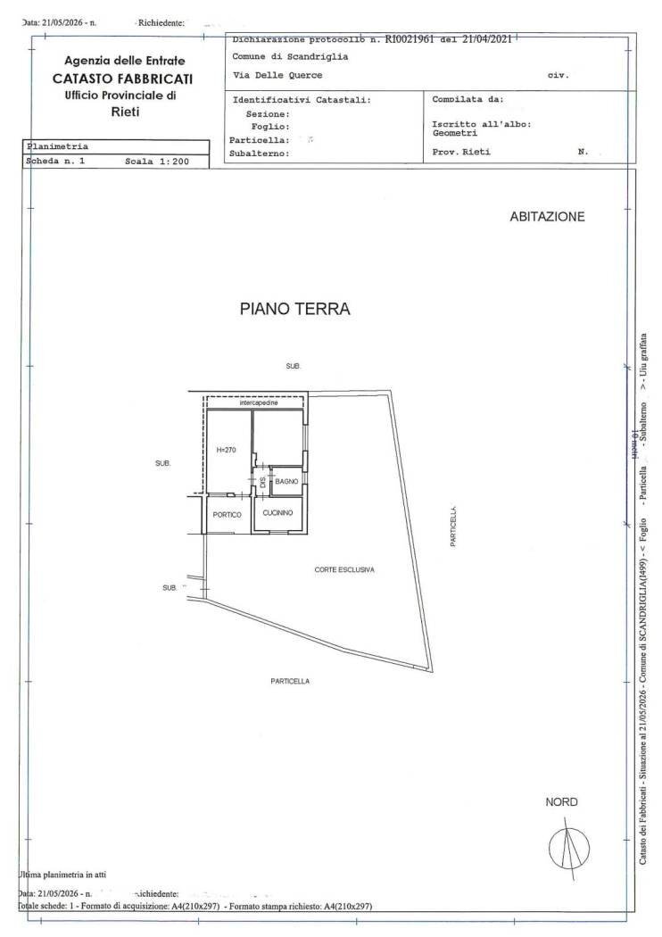 Bilocale via delle Querce, 28, Scandriglia - planimetria 1