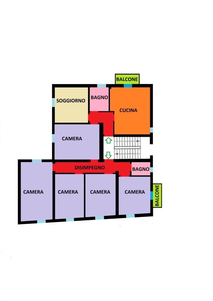 Appartamento via Toscana, Bologna (zona Savena) - planimetria 1