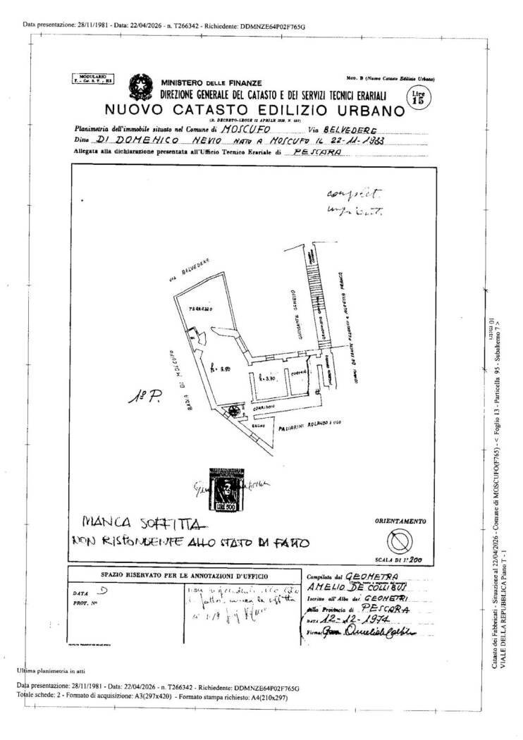 Trilocale viale della Repubblica, 1, Moscufo - planimetria 1