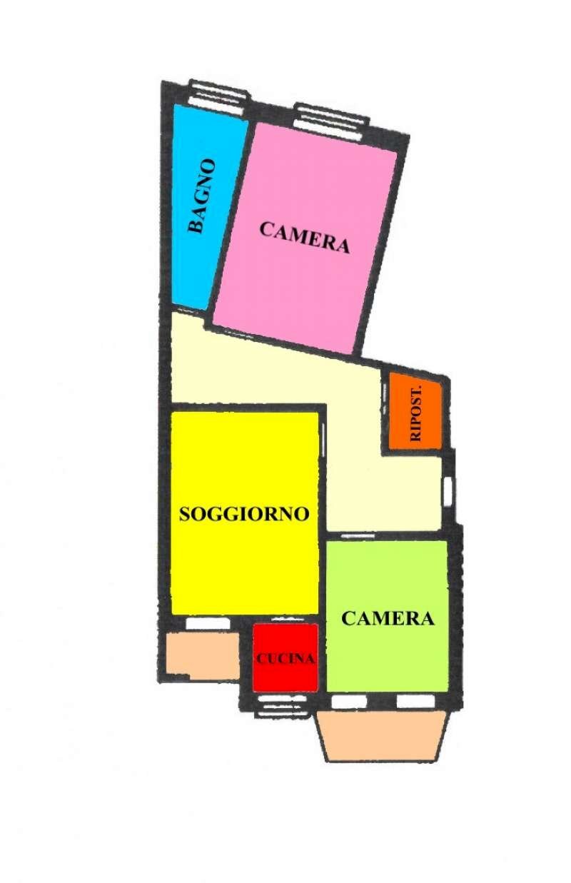 309 - Trilocale via Padova, 267, Milano (zona Crescenzago) - planimetria 1