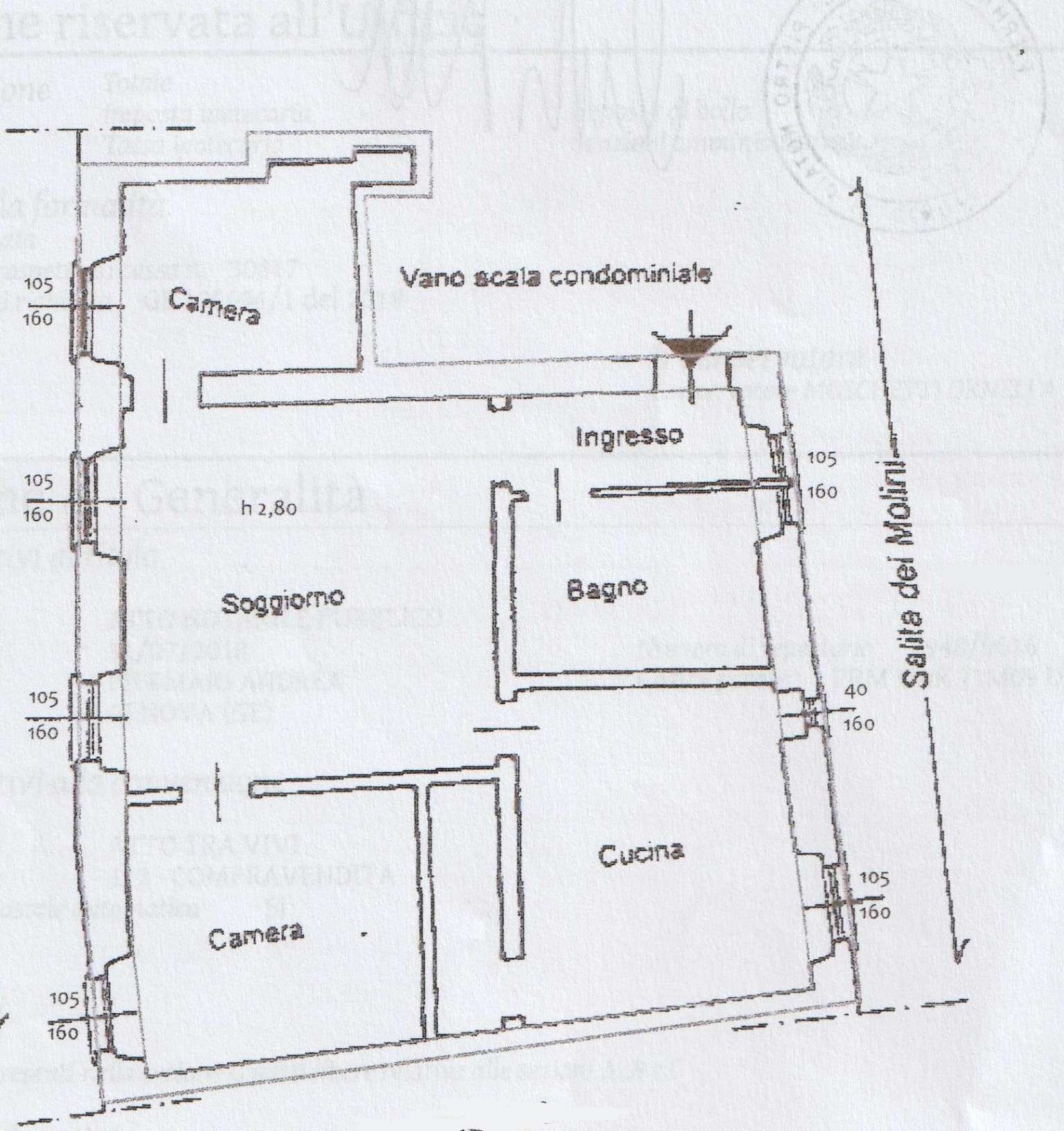 appartamento affitto arredato genova centro via ca - Trilocale via Cairoli, Genova (zona Centro Storico) - planimetria 1