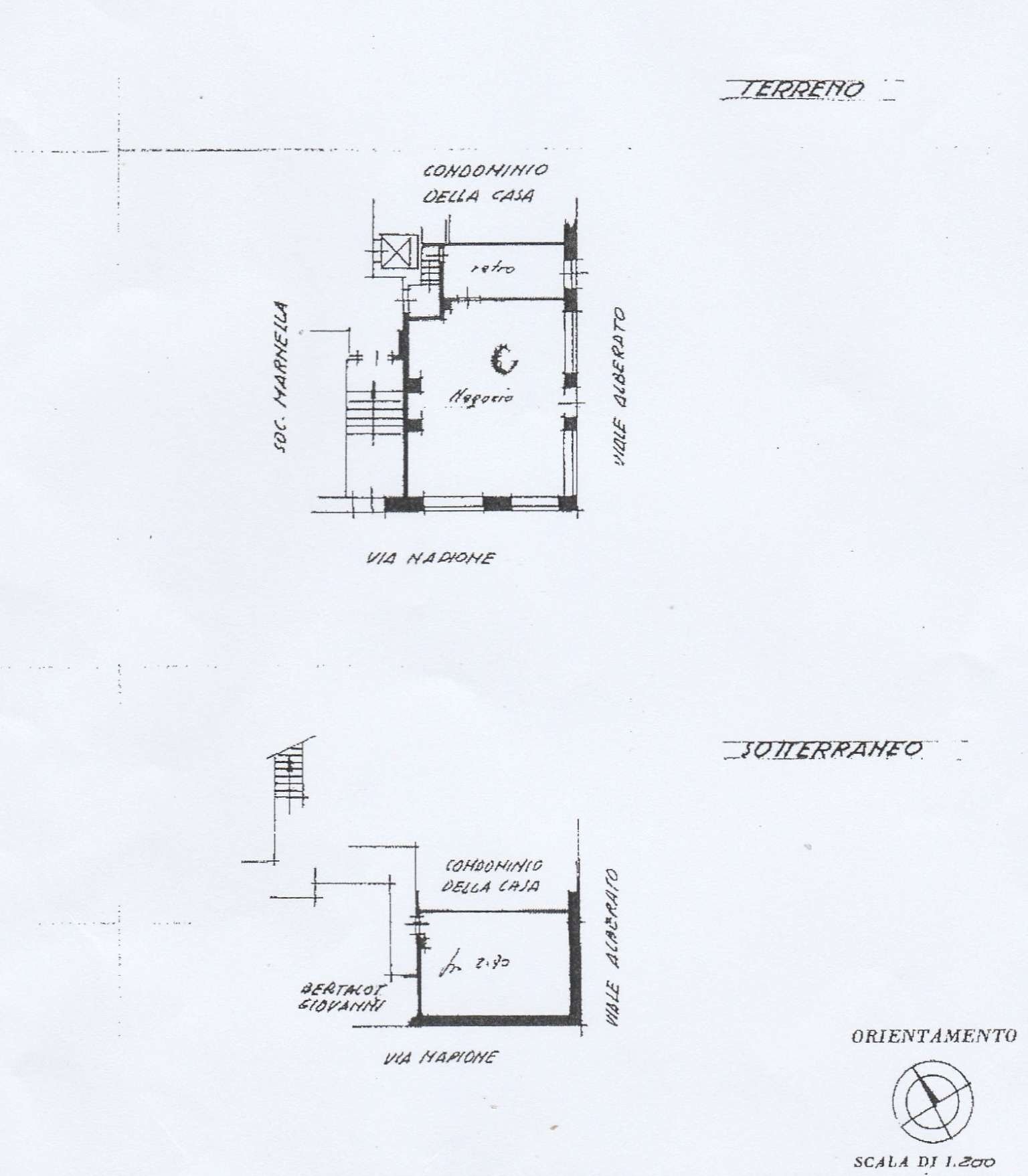 planimetria - Shop via Napione, 40, Torino (neighborhood Vanchiglia) - floor plans 1