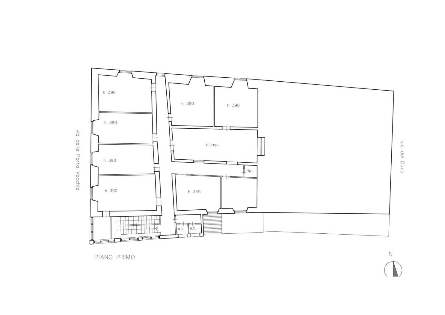 Office piazzetta Spirito Santo, Pistoia - floor plans 1