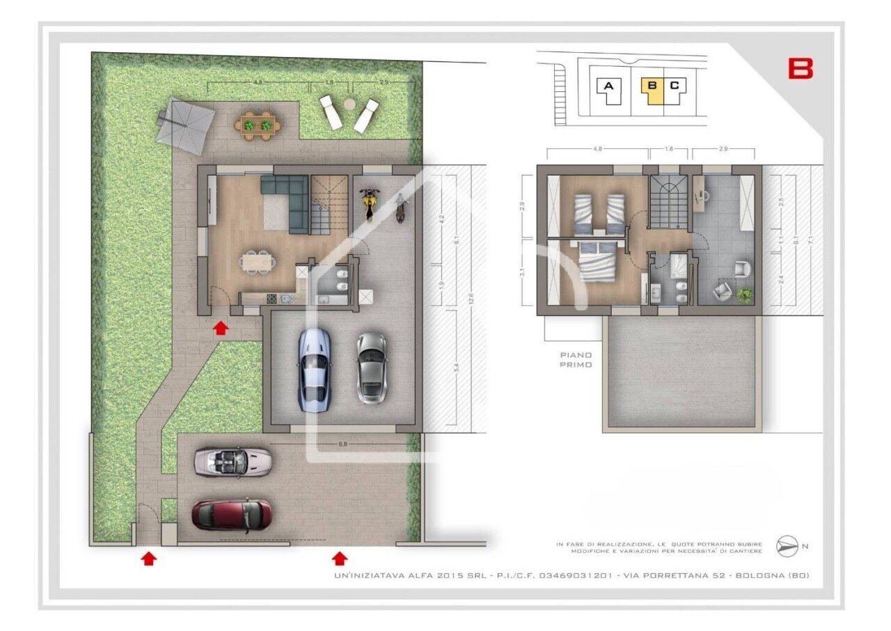pianta - Casa indipendente Casalecchio di Reno - planimetria 1