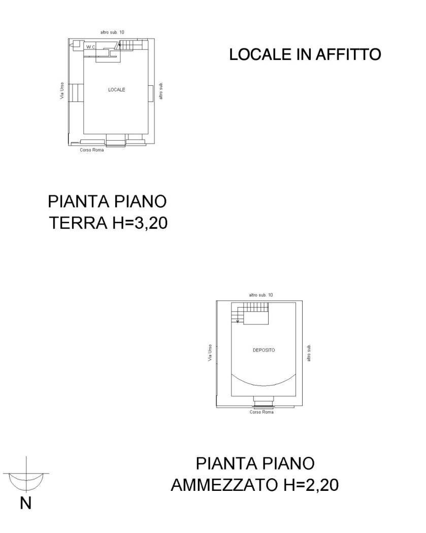 Bar - Tabacchi - Ricevitoria corso Roma, Gallipoli - planimetria 1