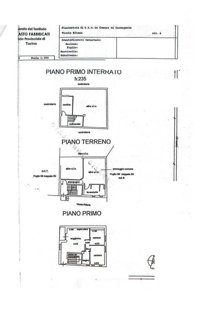 Villa vicolo Ritana, 4, Carmagnola - planimetria 1