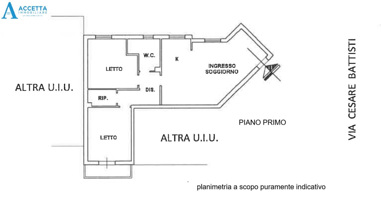 planimetria - Trilocale Via Speziale 2, Taranto - planimetria 1