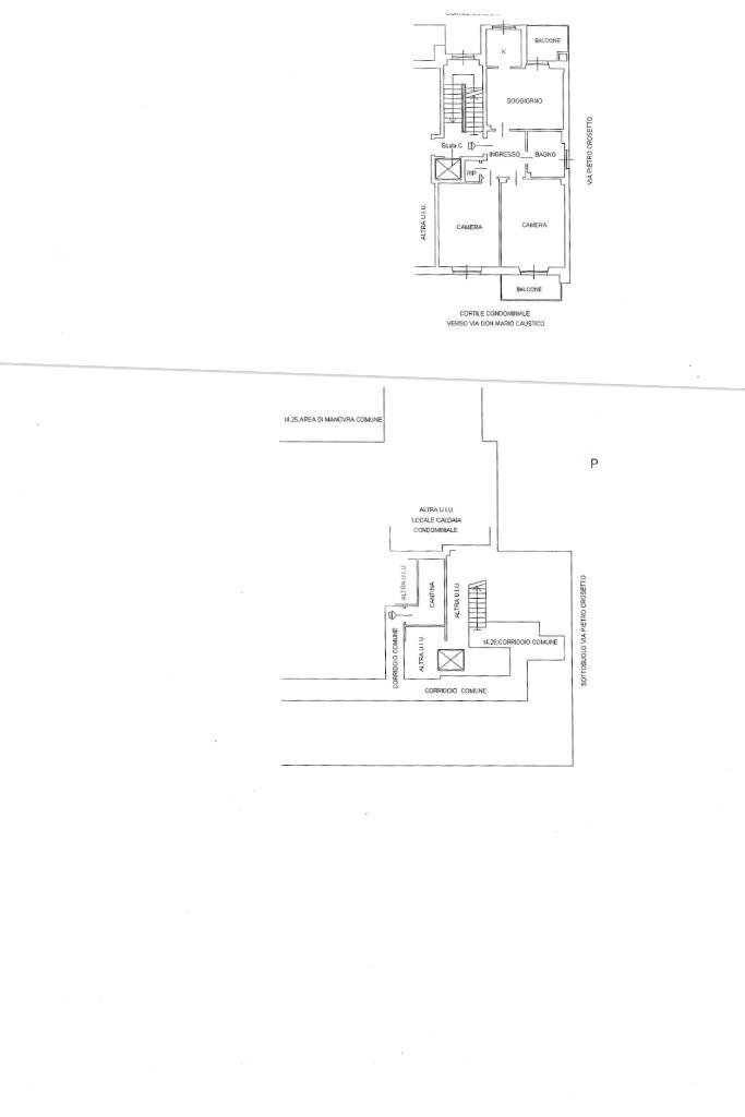 Three-room apartment Via pietro crosetto, Grugliasco - floor plans 1