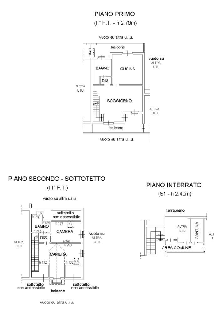 Four-room apartment Strada della Marca, Castagneto Po - floor plans 1
