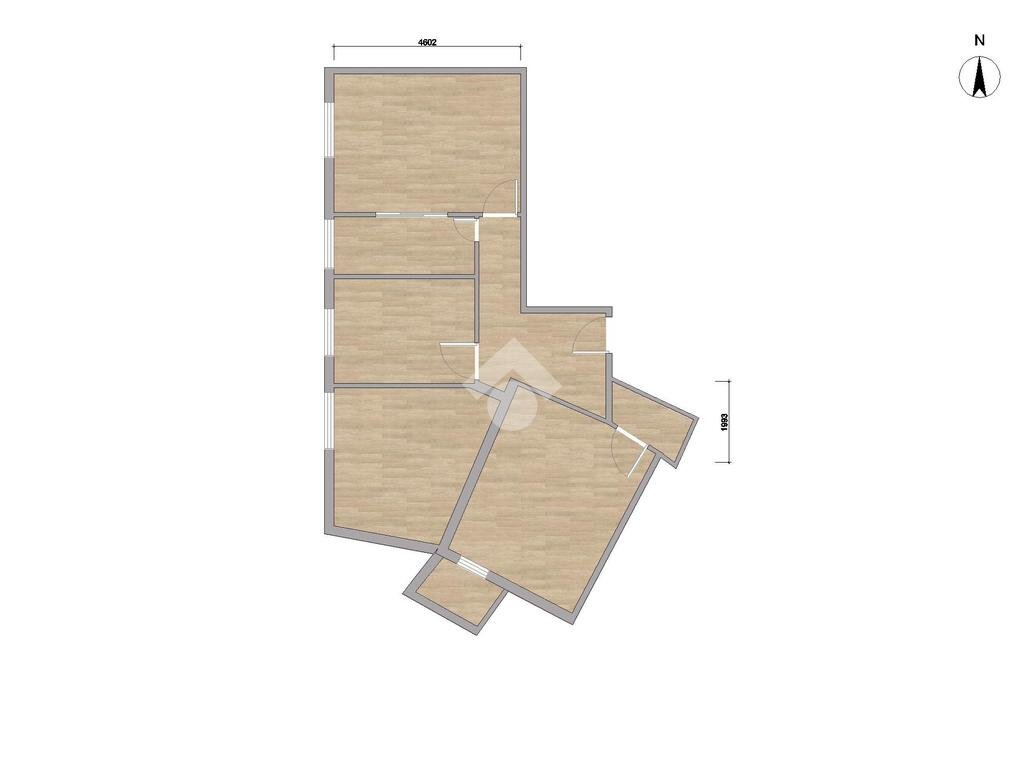 Three-room apartment Via Privata Giuseppe Sacconi, Milano (neighborhood Corvetto) - floor plans 1