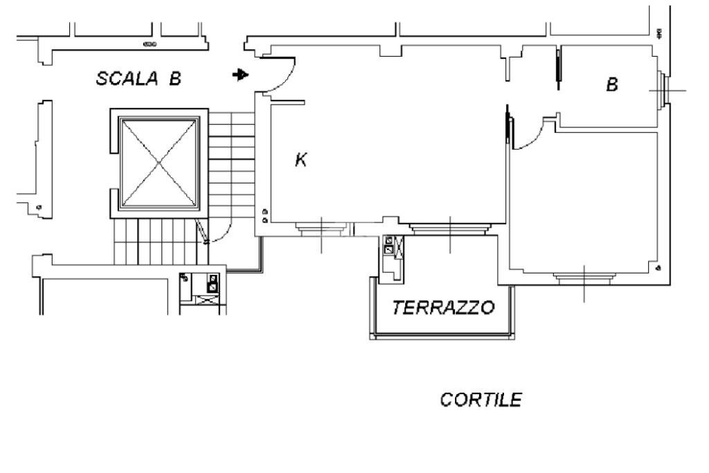 Bilocale Via S. Giuseppe Cottolengo, Milano - planimetria 1