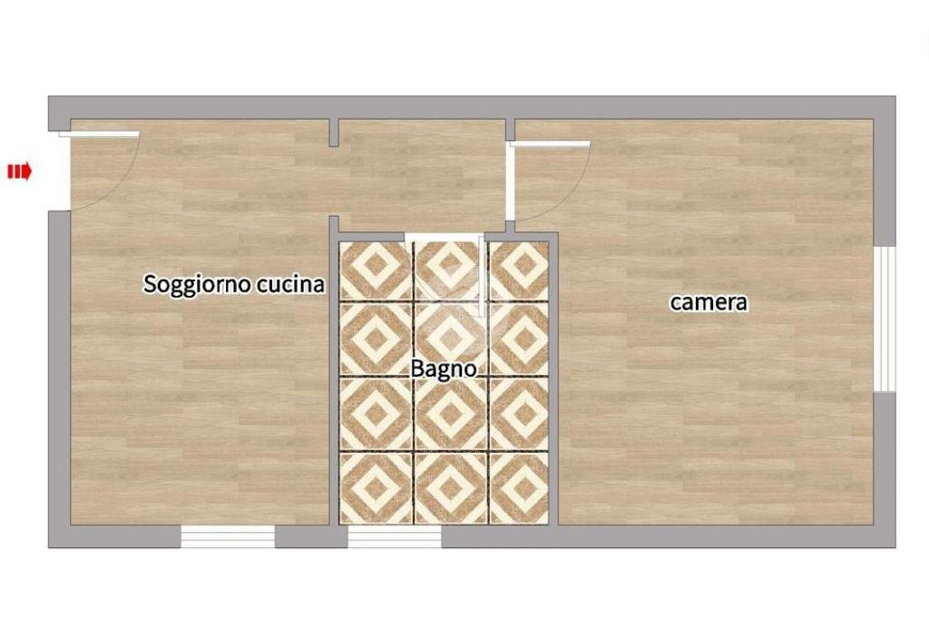 Two-room apartment Via Privata Bernardino Ghiringhelli, Milano (neighborhood Baggio) - floor plans 1