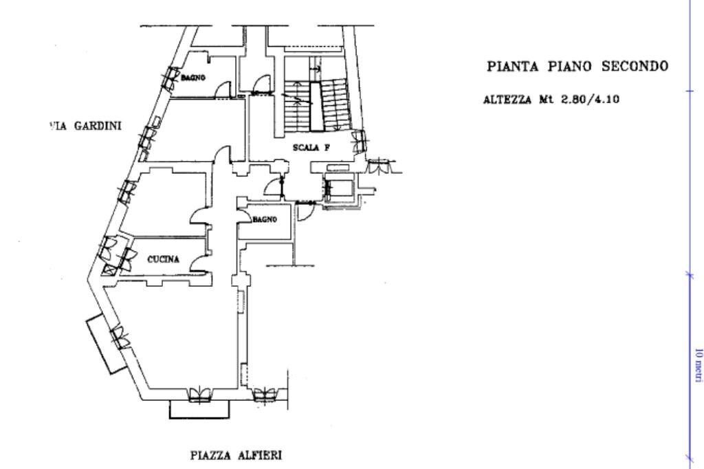 Four-room apartment Via Garibaldi, Asti - floor plans 1