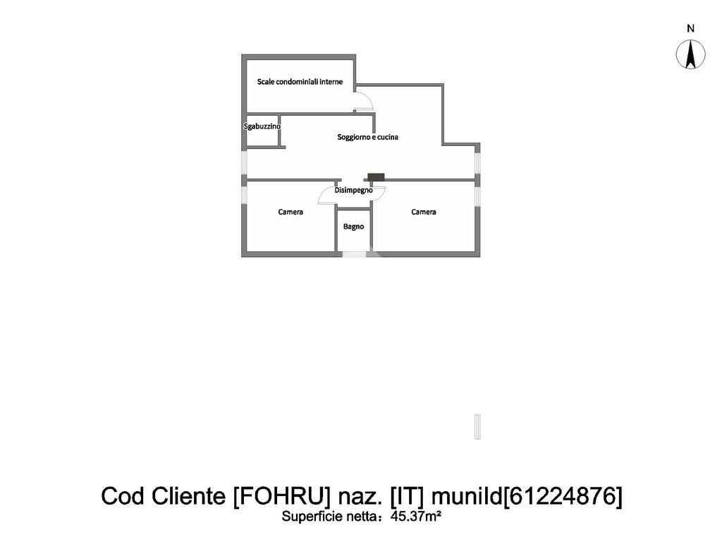 Three-room apartment Via Loreta, Bertinoro - floor plans 1