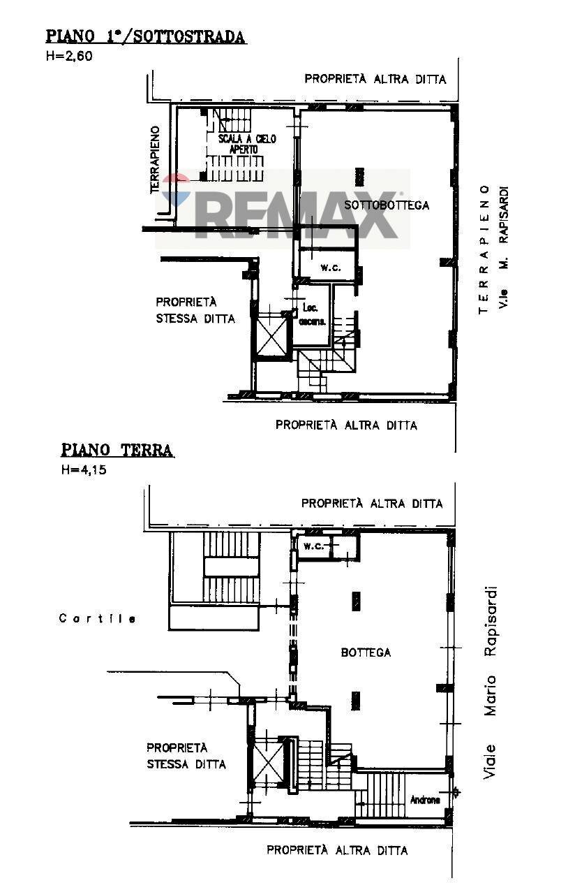 Pianta 2D - Commercial Premises Viale Mario Rapisardi
 
308, Catania - floor plans 1