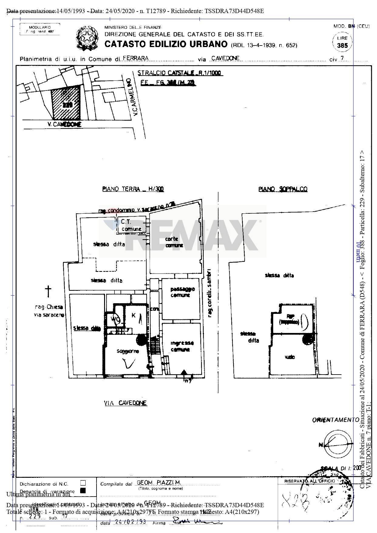 Pianta 2D - One-room apartment Ferrara - floor plans 1