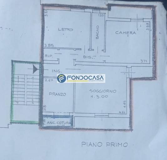 planimetria - Trilocale Via Bugneta, Pietrasanta - planimetria 1