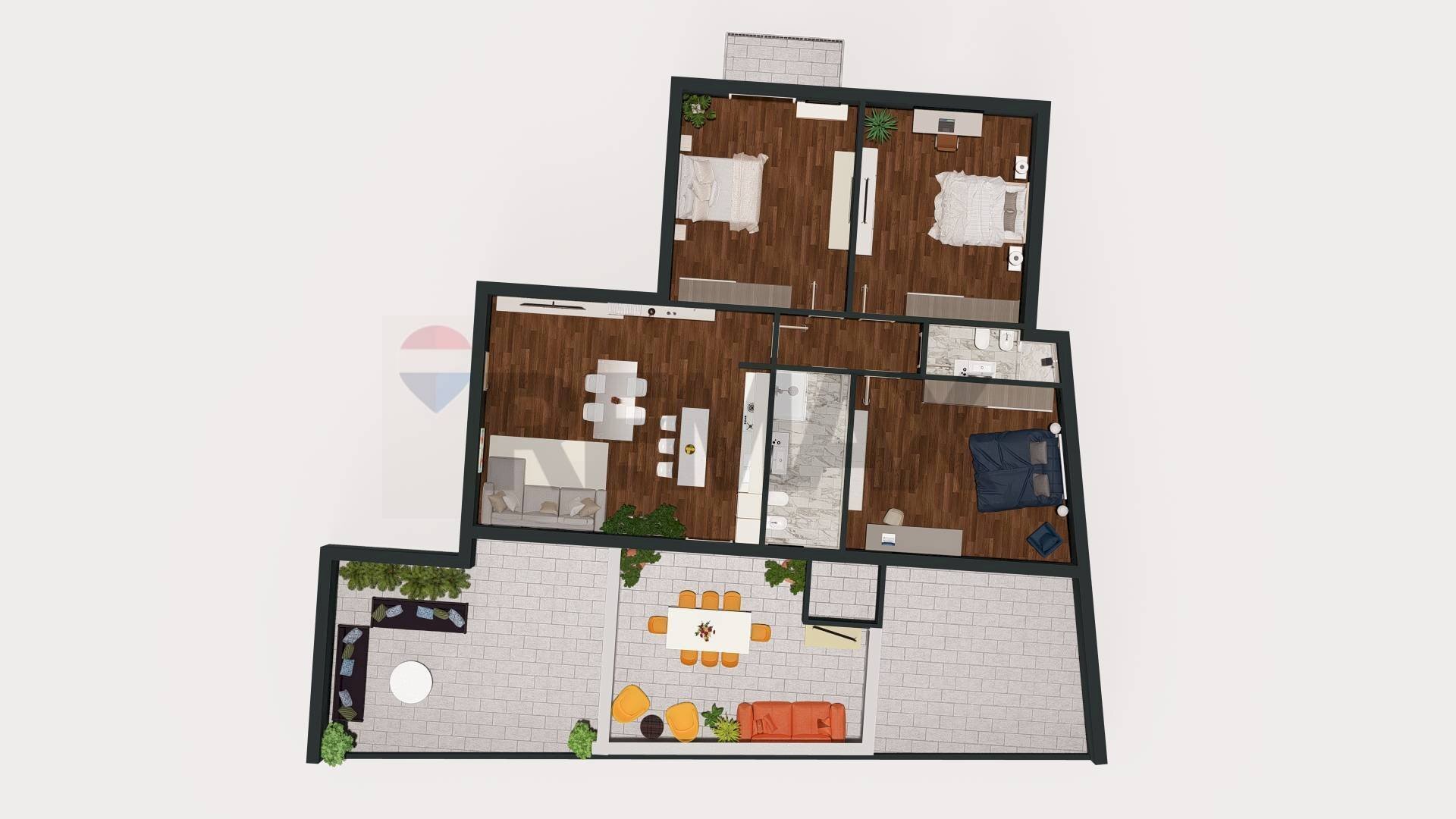 Pianta 3D - Apartment Palermo - photo 1