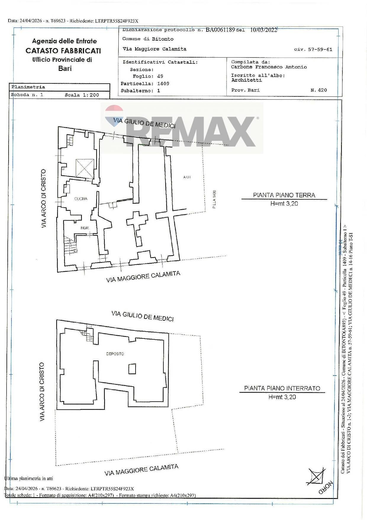 Pianta 2D - Independent house Via Maggiore
 
61, Bitonto - floor plans 1