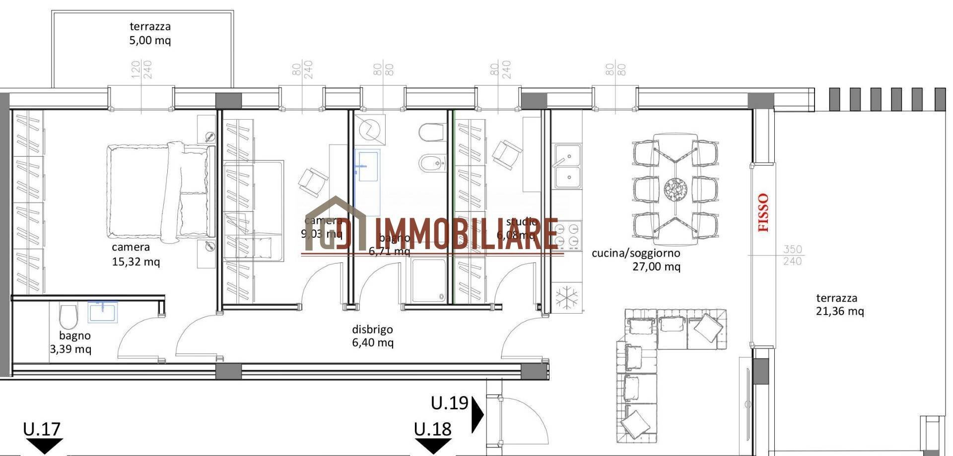 Foto 13 - Four-room apartment Via Nazario Savio
 
16, Jesolo - floor plans 1