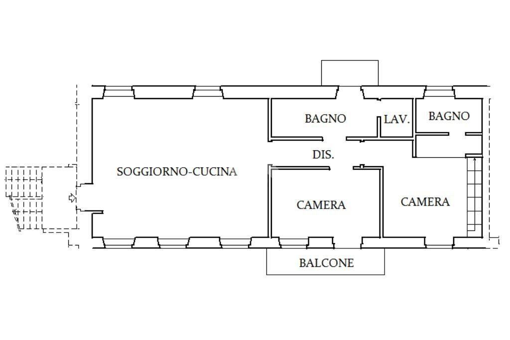 Trilocale Via Don Orione, Verzuolo - planimetria 1