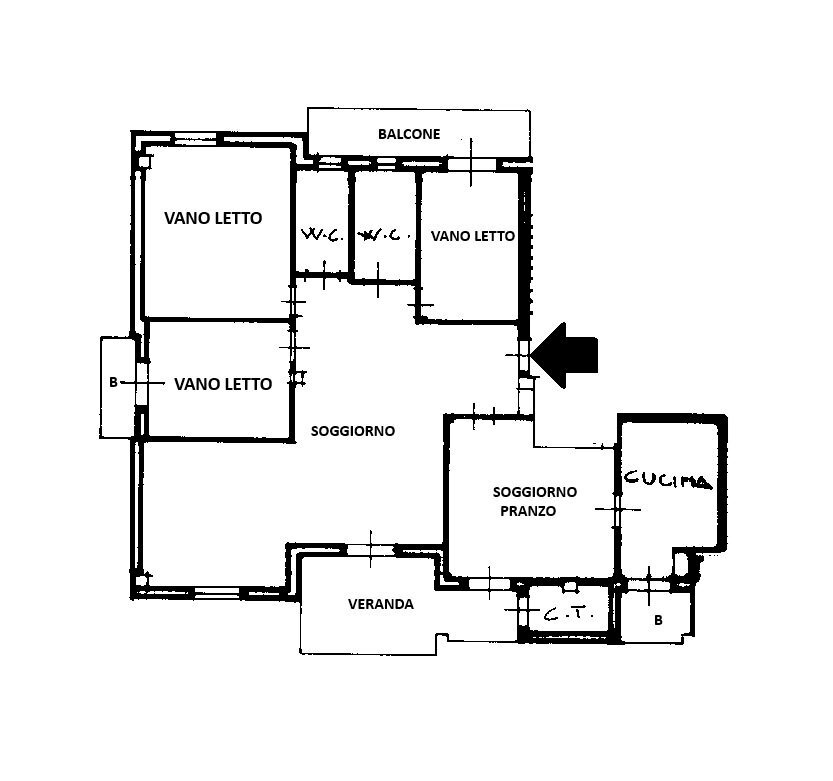 planimetria - Four-room apartment Strada Privata Ludovico Ariosto 7, Monopoli - floor plans 1