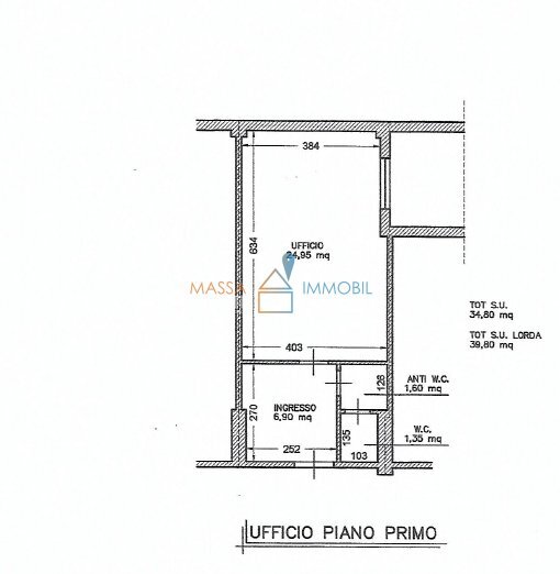 ufficio1 - Ufficio Galleria Sanzio 1, Massa - planimetria 1