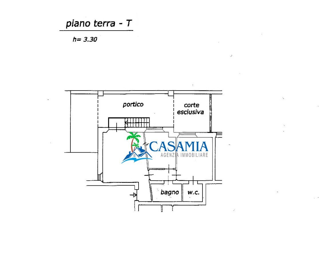 Appartamento con giardino centro Grottammare Agenz - Appartamento Via dei Piceni, Grottammare - planimetria 1