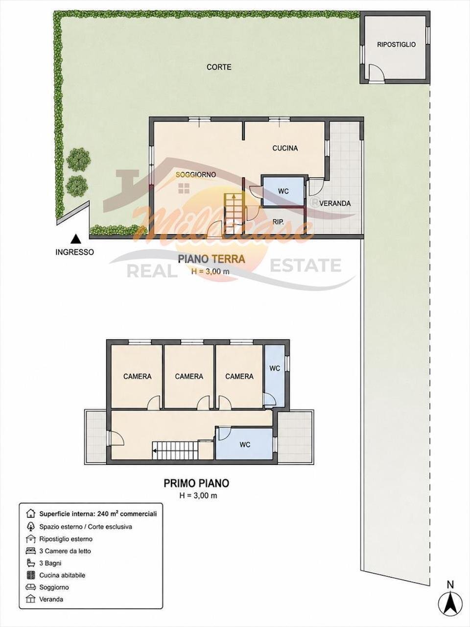 PLANIMETRIA 1 - Casa indipendente Via Priamo, Siracusa - planimetria 1