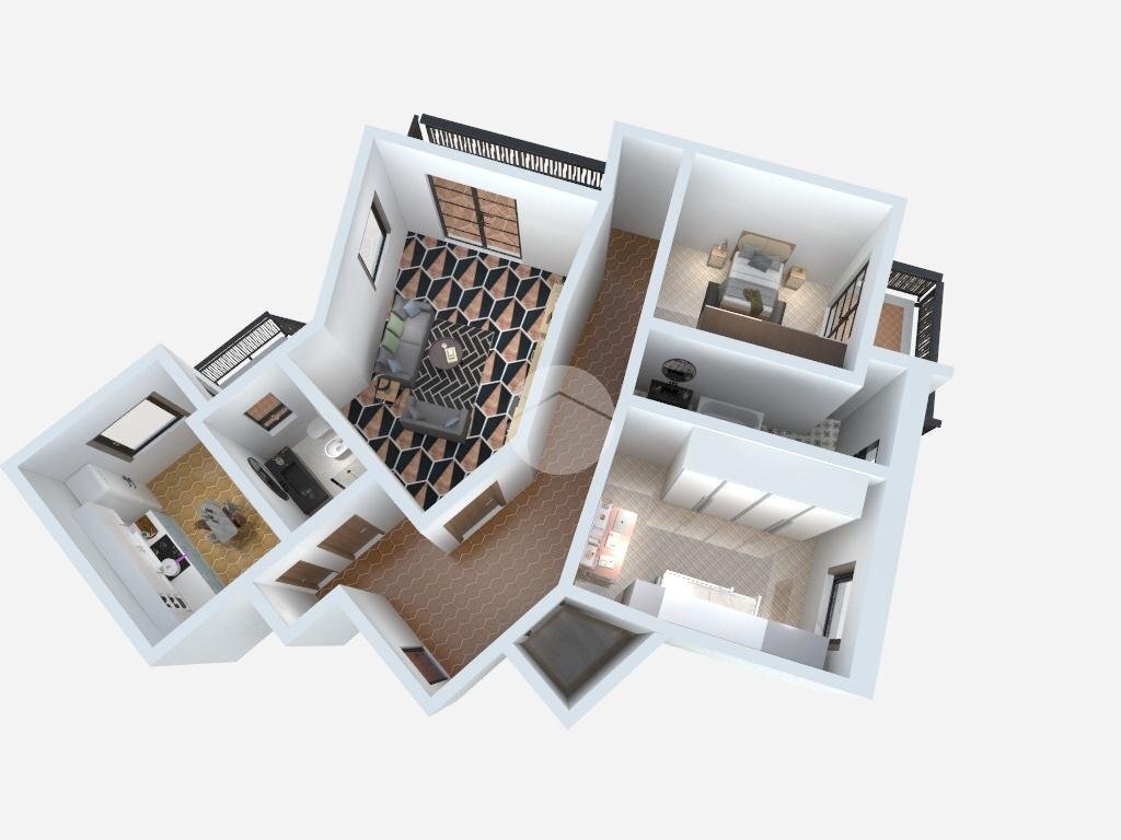 Four-room apartment Via Luigi Ronco, Leini - floor plans 1