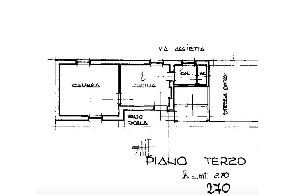 Two-room apartment Via Assietta, Pinerolo - floor plans 1