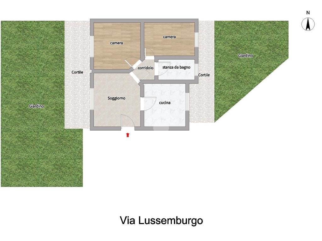 Four-room apartment Via Lussemburgo, Orbassano - floor plans 1