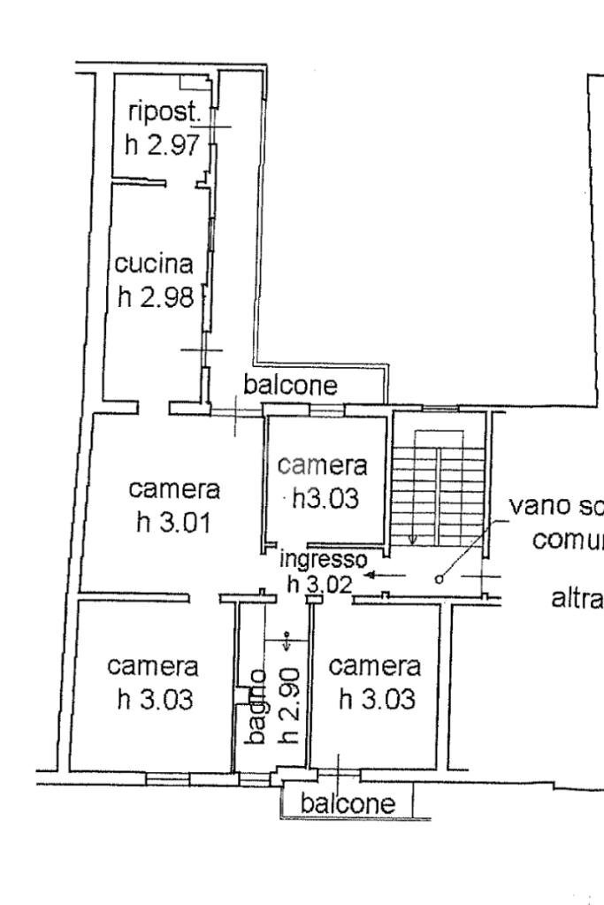Quadrilocale Via compagnoni, Lugo - planimetria 1