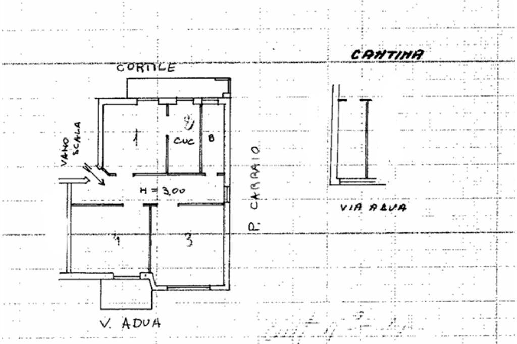 Trilocale Via Adua, Galliate - planimetria 1