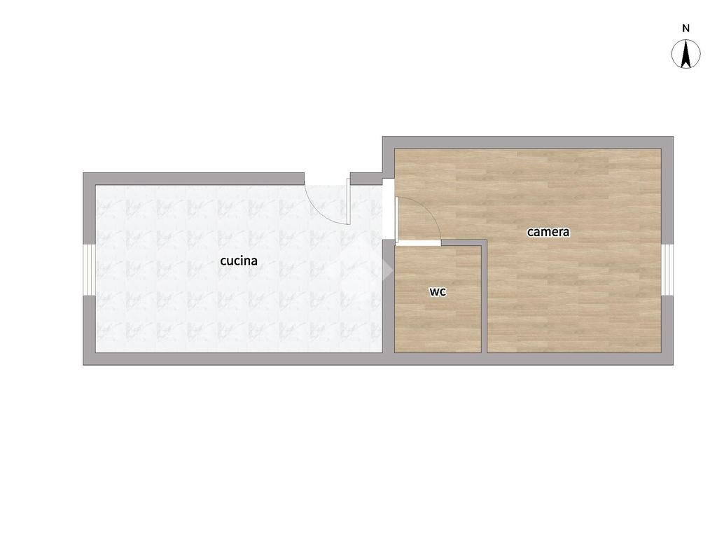 Bilocale Via Gallarate, Milano (zona Gallaratese) - planimetria 1