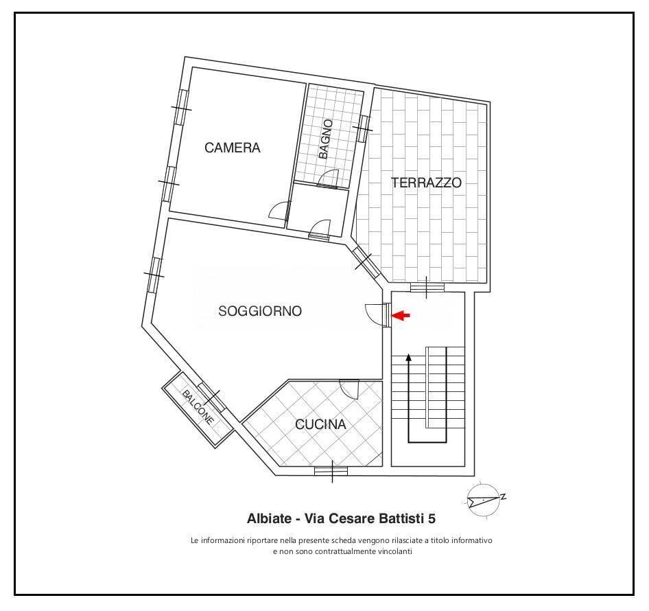 Foto 14 - Two-room apartment Via Cesare Battisti
 
1, Albiate - floor plans 1