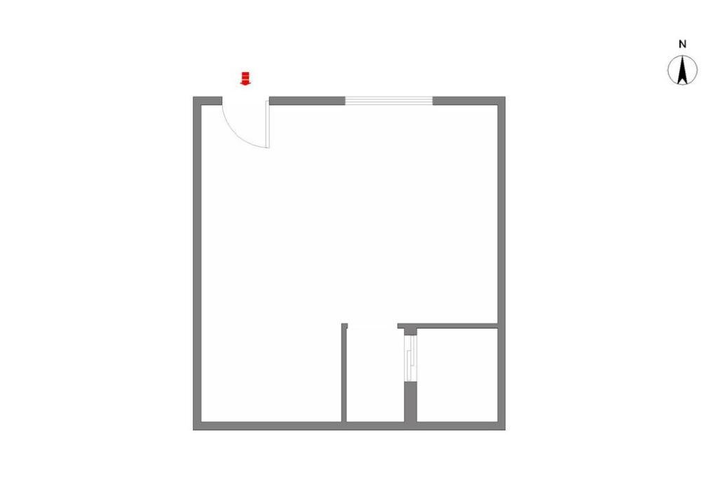 One-room apartment Via Giovanni Battista Moroni, Milano (neighborhood Gambara) - floor plans 1
