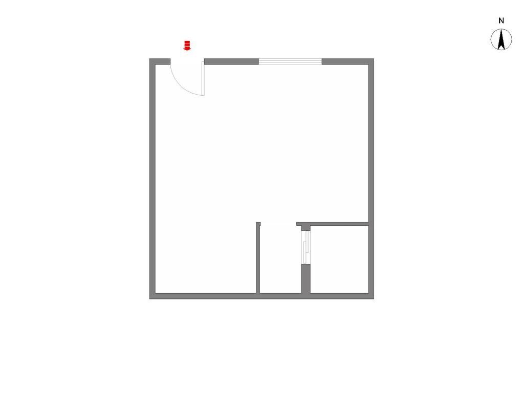 One-room apartment Via Giovanni Battista Moroni, Milano (neighborhood Gambara) - floor plans 1