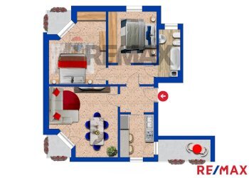 Pianta 2D - Three-room apartment Lovere - photo 5