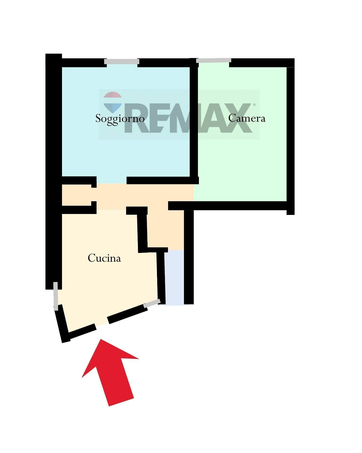 Pianta 2D - Two-room apartment via Ornato
 
14, Milano - floor plans 1