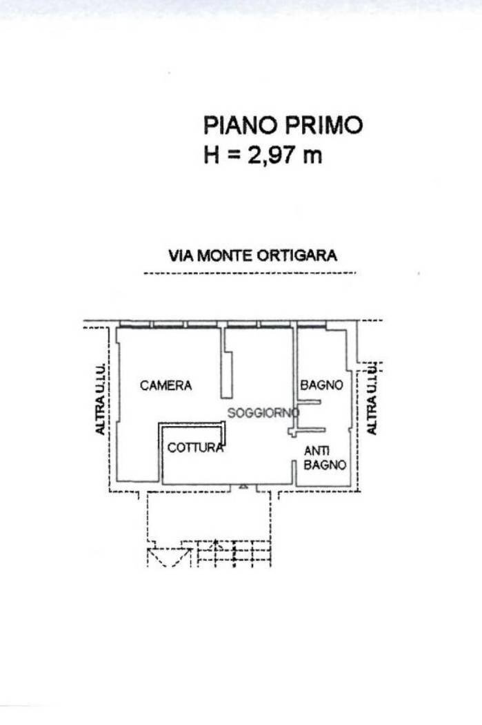 Two-room apartment via Monte Ortigara, Brescia - floor plans 1