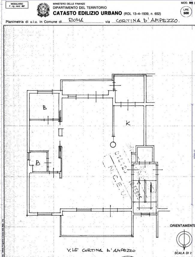 Foto 25 - Four-room apartment Viale Cortina D'ampezzo, Roma - floor plans 1