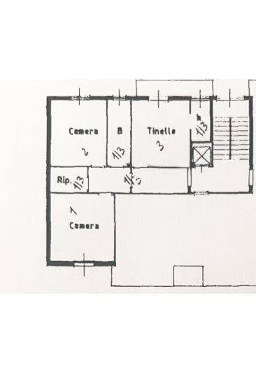 Three-room apartment via Francesco Zanardi, Bologna (neighborhood Saffi) - floor plans 1