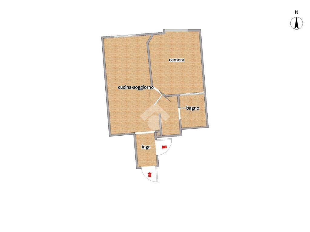 Appartamento Via Stendhal, Milano (zona Solari) - planimetria 1