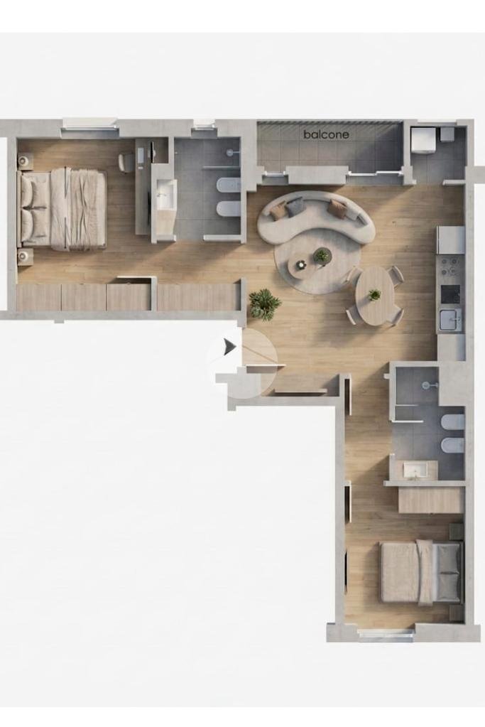 Trilocale Via Casoretto, Milano (zona Casoretto) - planimetria 1