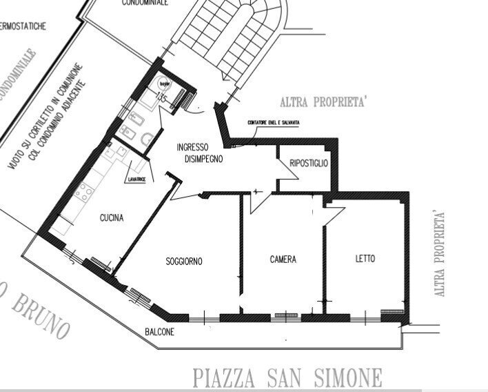 2 - Appartamento all'asta Via Giordano Bruno 6, Tortona - planimetria 1