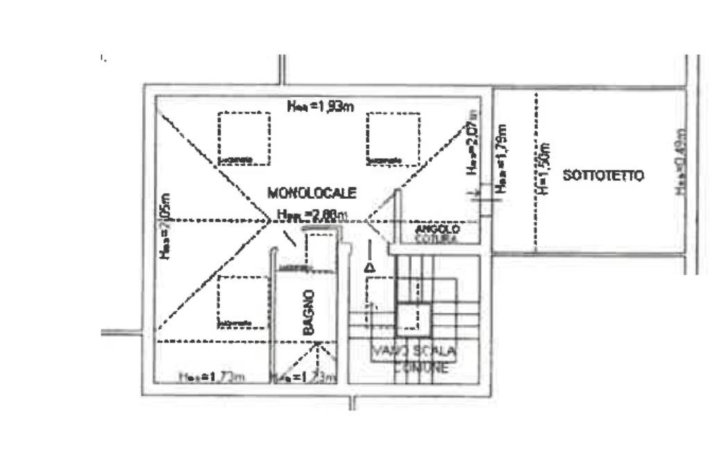 Attic Via Emilia Levante, Bologna (neighborhood Savena) - floor plans 1